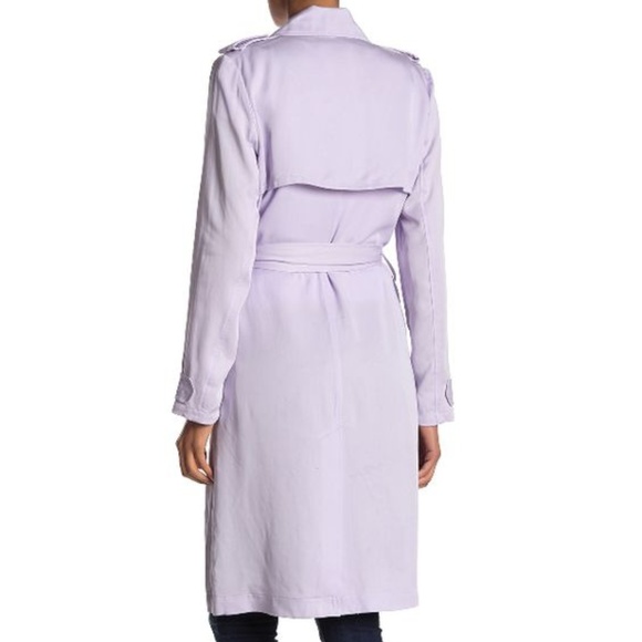 Bagatelle Lavender Trench Coat Lilac Sz XS - Picture 3 of 8